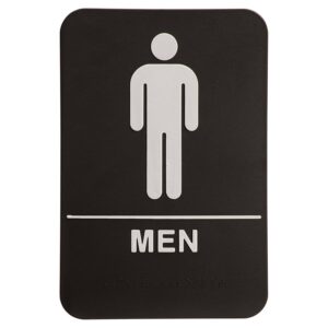 6X9 BLK/WHT MENS RESTROOM