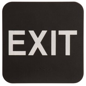6X6 BLK/WHT EXIT ADA SIGN
