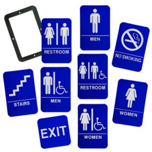 6X9 BLU/WHT ADA SIGN SET