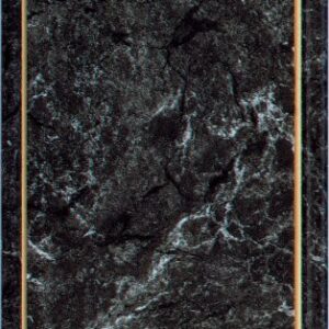 7X9 IMP BLK MARBLE W/GLD