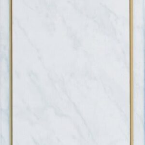 6X8 WHITE MARBLE W/GLD