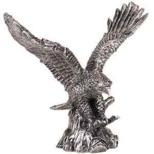 7.25"ANTQ SLV HNDPNT EGLE