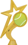 6.5"GOLD STAR TENNIS FIG
