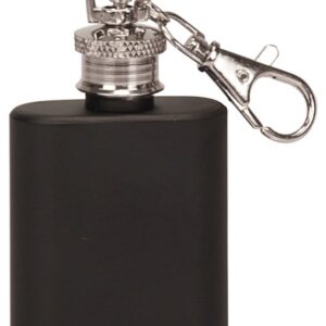 1 OZ MATTE BLK FLSK KYCHN