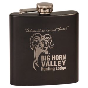 6 OZ MATTE BLACK FLASK