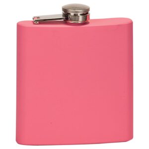 6 OZ MATTE PINK FLASK