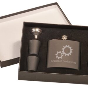 6 OZ MATT BLK SET W/PRSBX