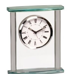 7" GLASS SQR CLK W/TOP