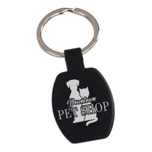 1 5/8"BLK REC LASR KEYCHN