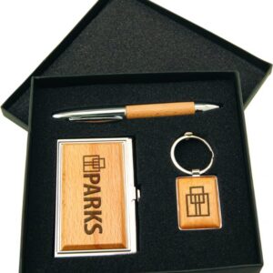 WOOD PEN/KYCHN/CRD CS SET