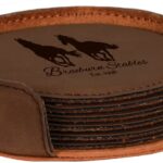 4"RND DRK BRWN COASTR SET