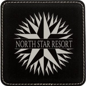 4X4 BLK/SLV LTHR COASTER