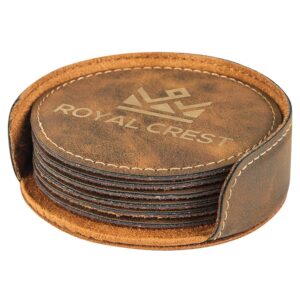4"RND RSTC/GLD COASTR SET