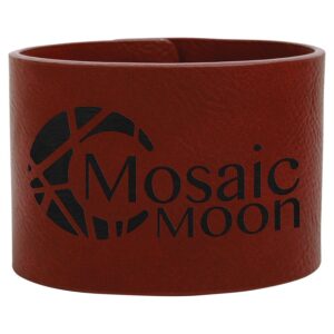 9.5X2 ROSE LEATHER BRACLT