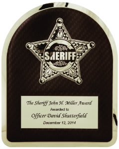 10.5X13 SHERIFF HERO PLAQ