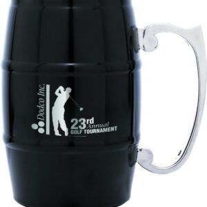 17 OZ BLK BRRL MUG W/HNDL