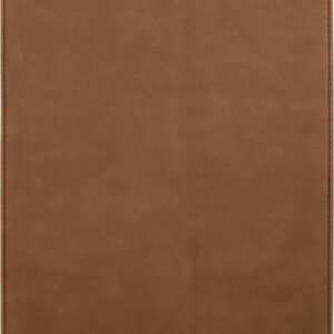10.5X13DK BRN LSR LTHR PL