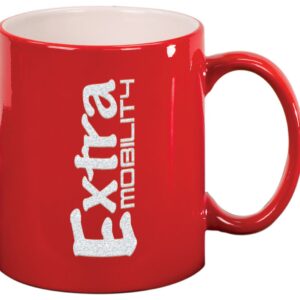 11OZ RED RND LASERABL MUG