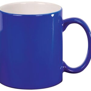 11OZ BLU RND LASERABL MUG